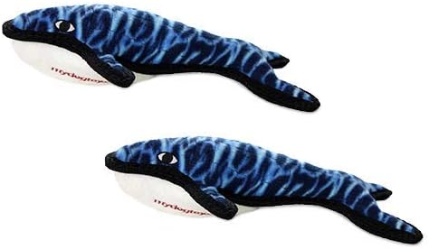 TUFFY® : 2 Pack Whale Dog Toy: Ultra Durable Plush Toy with Multiple Layers & Reinforced Seams, Washable and Floats, Original Construction