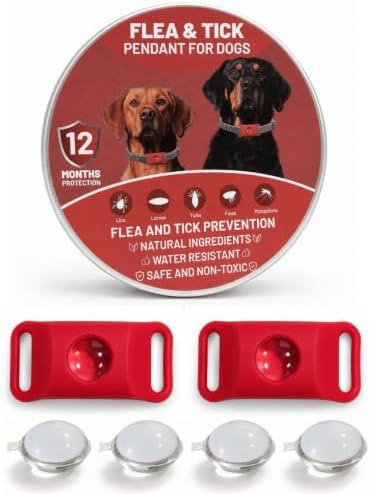 Dog Collar Pendant with 2 Refills, Adjustable for All Breeds