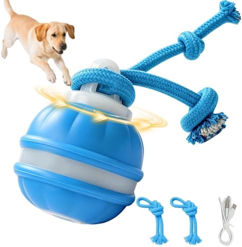 Dog Toys, Interactive Dog Toys, Automatic Interactive Dog Ball, 3 Modes Motion Activated Dog Balls for Medium Large Dogs, Type-C Rechargeable & Bite-Resistant (Blue)
