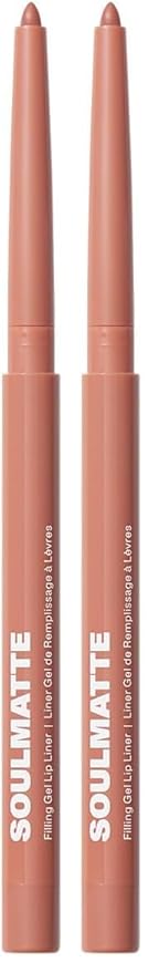 MORPHE Soulmatte Gel Lip Liner - Creamy Lip Pencil with a Matte Formula - Precision Contour Pencil with Sweet Almond & Tea Seed Oil for Long-Lasting Definition - Quick Crush (0.007 oz) (Pack of 2)