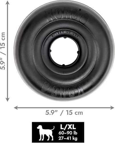 KONG Extreme Donut, Durable Natural Rubber Chew Toy, for Large/X-Large Dogs