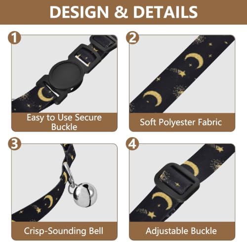 Golden Moons Easy to Clean Kitten Collar 2 Pack Collars for Cats