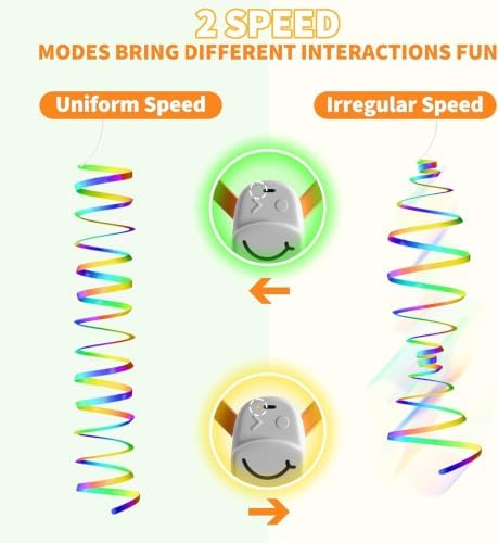 Interactive Automatic Cat Toy, 360° Rotating Feather Wand