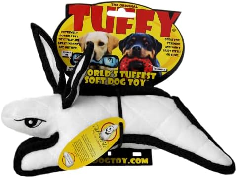 TUFFY® : 2 Pack Jr Rabbit Dog Toy: Ultra Durable Plush Toy with Multiple Layers & Reinforced Seams, Washable and Floats, Original Construction