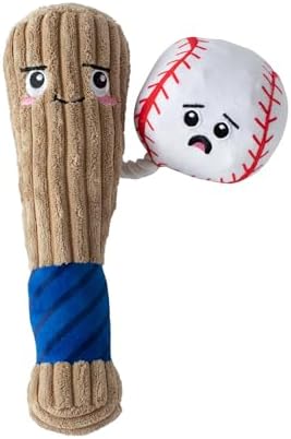 Fringe Studio Plush Dog Toy with Rope, Batter UP, Pet Shop Collection (314243)