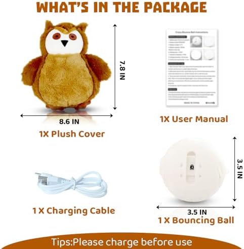 Interactive Dog Toys Rechargeable Moving Puppy Toys to Keep Them Busy, Touch Activated Puppy Toys, Puppy Dog Birthday Gifts, Electric Plush Entertainment Toy for Small & Medium Dogs