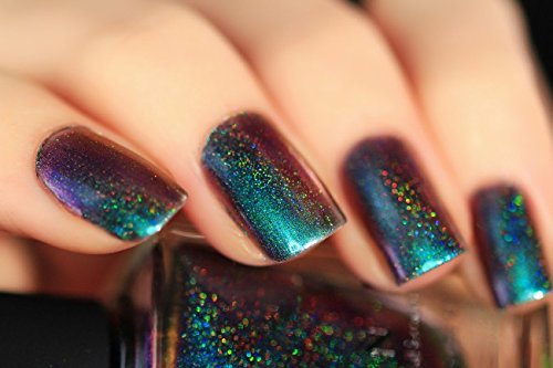 ILNP Hush (H) - Teal, Blue, Violet, Orange, Red Holographic Ultra Chrome Color Shifting Nail Polish
