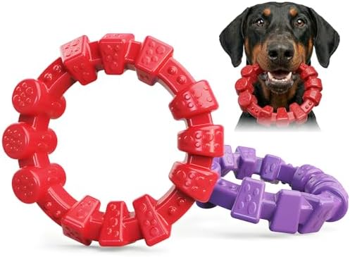 BoYoYo 2 Pack Indestructible Dog Chew Toys for Aggressive Chewers