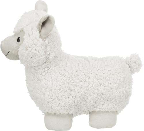 TRIXIE Be Eco Eyleen The Alpaca Plush Dog Toy for All Dogs, 10" Fun and Cuddly Squeaky Dog Toy, 96% Recycle Material