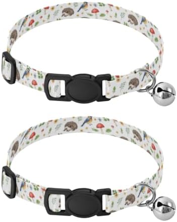 Hedgehogs Collars for Cats, 2 Pack Breakaway Cat Collars with Bell