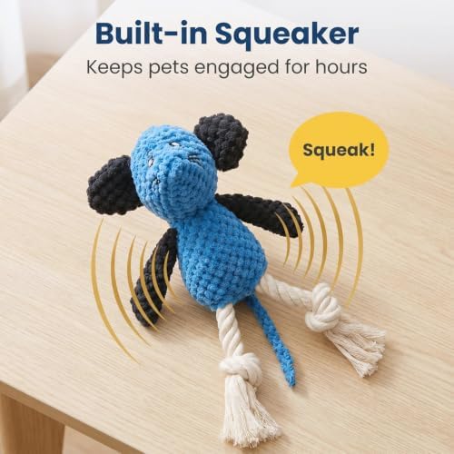 Squeaky Plush Interactive Dog Toy for Small Dogs