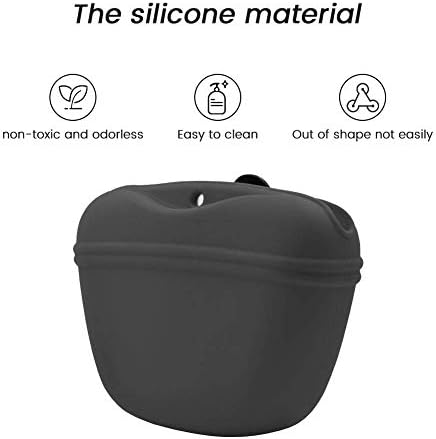AUDWUD Silicone Dog Treat Pouch with Clicker Magnetic Closure Secure Clip