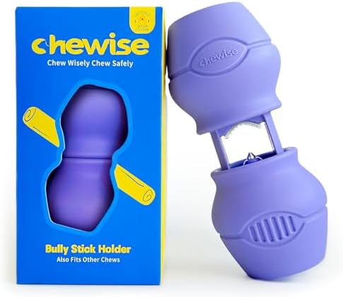 PetClan Chewise Bully Stick Holder for Dogs, Metal Teeth Dog Chew Holder