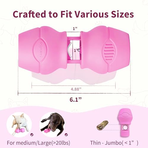 PetClan Chewise Bully Stick Holder for Dogs, Metal Teeth Dog Chew Holder
