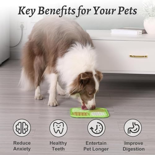 MateeyLife Lick Mat for Dogs & Cats, Slow Feeder Licking Pads for Boredom