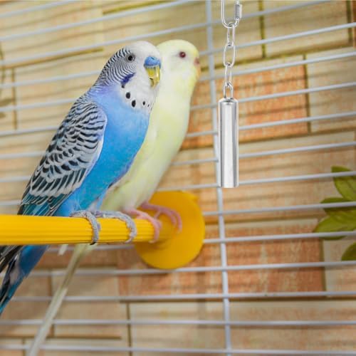 Ipetboom Bird Bell Toy Set of 3 Stainless Steel Cage Pendant for Parakeets Parrot Toys for Large Birds Hanging Hook Design 3.34 X 3.34 X 2.00 in
