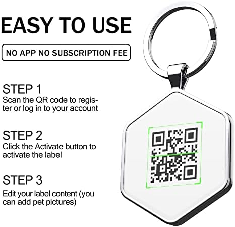 Dog Tags Personalized Pet ID Tags - QR Code Customize Dog Cat Tag - Pet Online Profile Display Pet Information