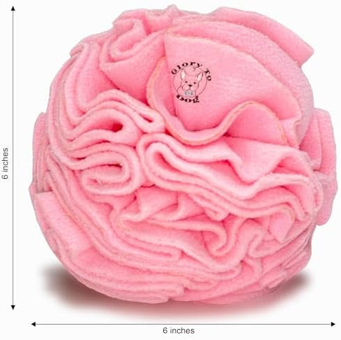 Glory To Dog Medium Breed Snuffle Foraging Dog Puzzle Ball Toy Pink Large