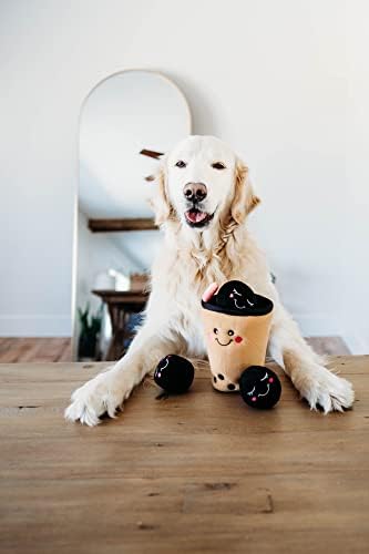 ZippyPaws Burrow Interactive Dog & Puppy Toys for Boredom - Boba Milk Tea