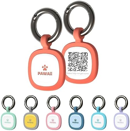 Pawaii Dog ID Tag, Silent Silicone QR Code Tag, Scan Alerts, No App, 1 Pack