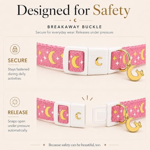 Breakaway Cat Collar with Bell for Kittens & Cats