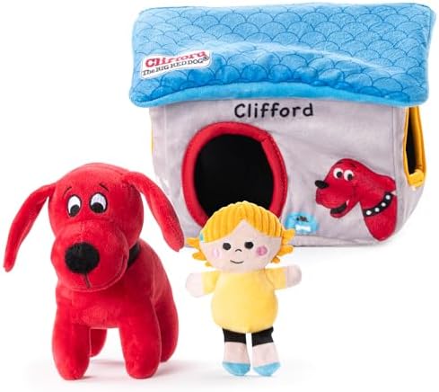 Plush Squeaky Dog Toy – Soft Crinkle Dog Toy with Squeaker for Small Dogs and Puppies –Puppy Plush Chew Toys, Cute Toys for for Puppies with Squeaker (Cozy House)