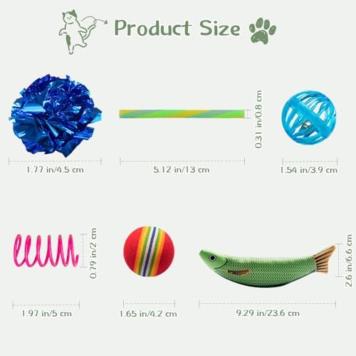 33-Pack Cat Toys for Indoor Cats & Kittens, Interactive Cat Toy