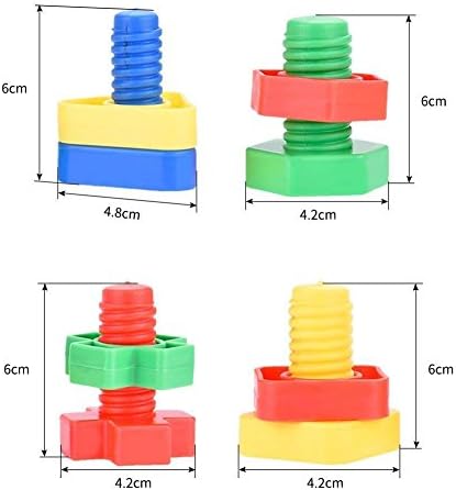 Hypeety 4pcs Bird Intellective Toys Screw Training Toy for Parrot Parakeet Macaw African Greys Budgies Cage Toy (A)