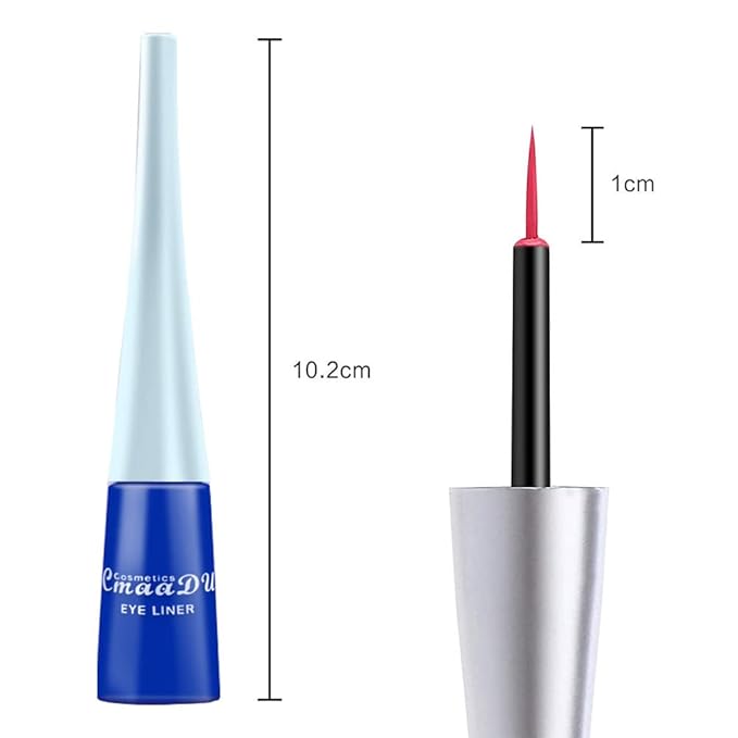 BONNIE CHOICE 14 Colors Liquid Color Eyeliner, Halloween Waterproof Matte Colored Eyeliners Smudge-proof Fluorescent Colorful Eyeline Face Body Paint Cosplay Valentine's Day Gifts for Women