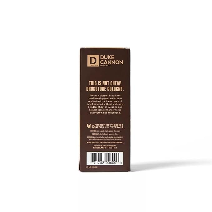 Duke Cannon Proper Cologne Palomino | Men's Eau de Parfum | Mahogany and Vanilla | Subtle, Long-Lasting Natural Scent | 1.7 fl oz (Pack of 2)