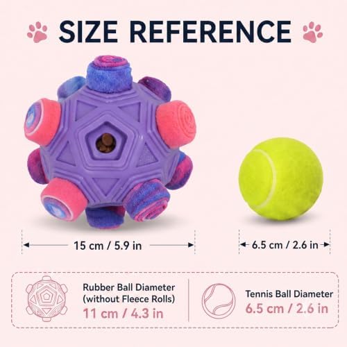 Dog Snuffle Ball, Upgraded Interactive Enrichment Slow Feeder Puzzle Toy