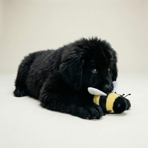 Playology Plush Bee Dog Toy - Squeaky Dog Toy - Small, Honey Scent