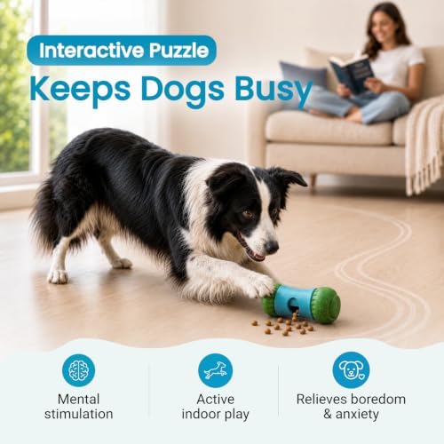 Interactive Frozen Dog Treat Dispensing Enrichment Puzzle Chew Toy