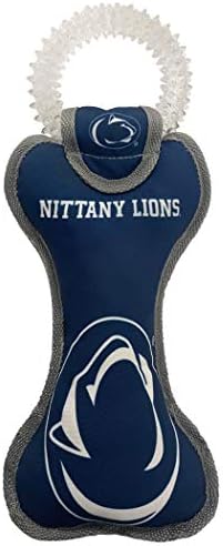 Pets First NCAA Penn State Nittany Lions Dental Dog TUG Toy with Squeaker. Tough PET Toy for Healthy Fun, Teething & Cleaning Pets Teeth & Gum