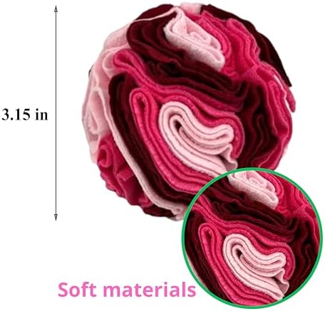 Rabbit Treat Ball Interactive Foraging Toys for Small Pet, Interactive Balls for Rabbits Guinea Pig Hedgehog Chinchilla Ferret Hamster Bunny, Rabbit Enrichment Toy, Rabbits Accessories (Romantic Pink)