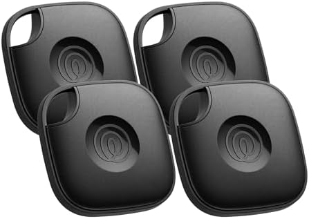 Life360 Tile - Bluetooth Tracker, Keys Finder and Item Locator for Keys, Bags and More. Phone Finder. Both iOS and Android Compatible. 4-Pack (Black)