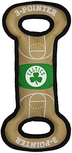 Pets First NBA Boston Celtics Field Toy. - Tough Nylon Pet Toy with Double Trim Stitching & Inner Squeaker, One Size, CEL-3030