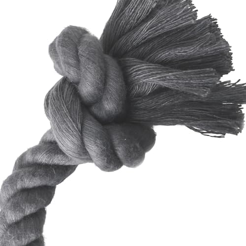 Pet Passion Brady The Rope Tug Toy 3-Pack Organic Cotton Dog Rope Pull Toys for All Pet Breeds, Black Ombre, One Size