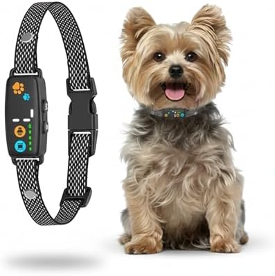 Smart Dog Bark Collar for Small & Medium Dogs (8–50 lbs) – Automatic Bark Control with Beep & Vibration, 7 Sensitivity Levels, Rechargeable & Waterproof, Adjustable Fit