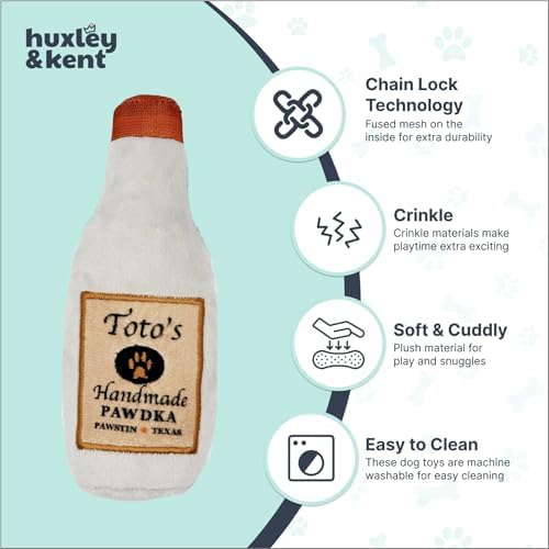 Huxley & Kent Tiny Tuff Plush Dog Toy, Toto's Pawdka