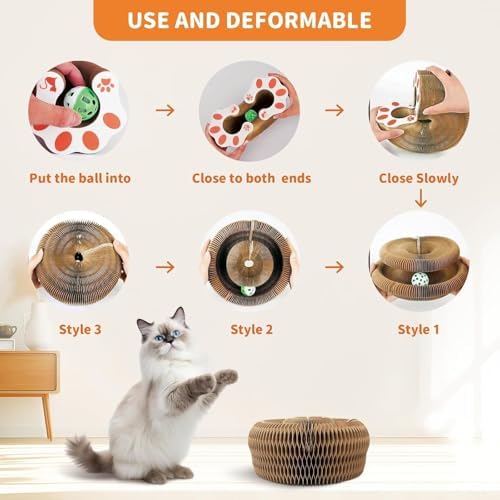 Magnetic Reversible Cat Scratcher Cardboard Toys