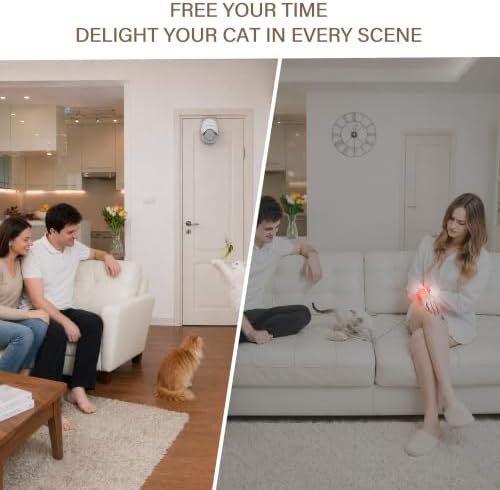 Interactive Cat Toys for Indoor Cats, Automatic Wand Cat Toy with 2 Smart Motion Modes, USB Rechargeable Electric Teaser with Clip, Self Play Enrichment Toy for cat (Candies&Seahorse)