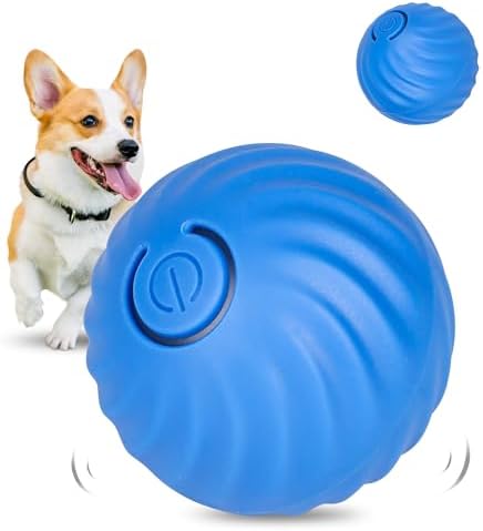 NEOALLYPETS Smart Interactive Dog Toy Ball, Active Rolling Wicked Ball with Automatic Bouncing and Rotating for Puppy/Small Dogs Durable, Chewable, USB Recharger and Fun Gift Toy to Dog (Medium)