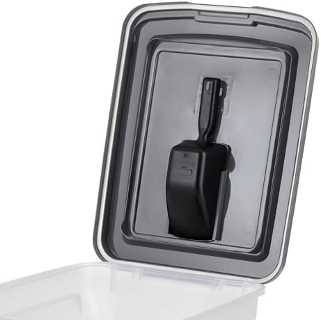 IRIS USA Dog Food Storage Container, Up to 58 lbs, Dark Gray, Made in USA