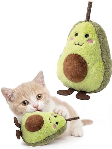 Cat Plush Toy [6000mg A+ Natural Catnip & Silvervine] with Teething Stick