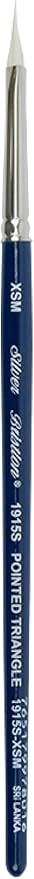 Silver Brush Limited 1915SXSM Bristlon Pointed Triangle Brush for Acrylic and Oil Paintings, Size X-Small, Short Handle