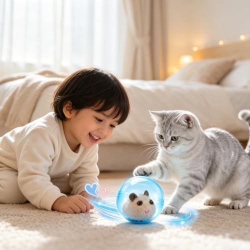 Self-Rolling Interactive Cat Ball - Mouse - Automatic Obstacle Avoidance