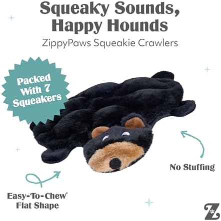 ZippyPaws Squeakie Crawler No Stuffing Dog Toy to Keep Them Busy - 12"