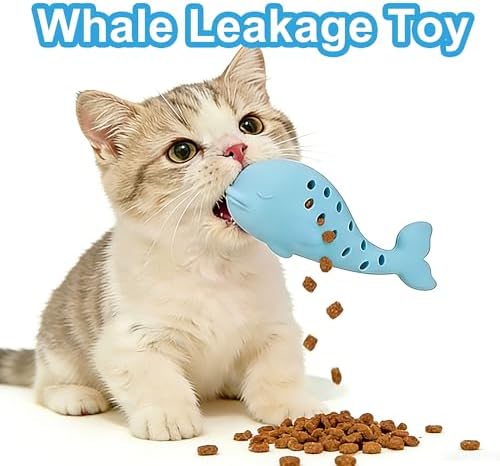 Slow Feeding Dog Toy Whale Shape, Silicone Chew Toy for Puppies & Cats, Interactive Food Dispensing Puzzle Toy to Slow Down Eating, Prevent Bloat & Keep Pets Entertained
