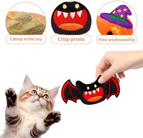 Halloween Cat Catnip Toys for Indoor Cats 6 Pack